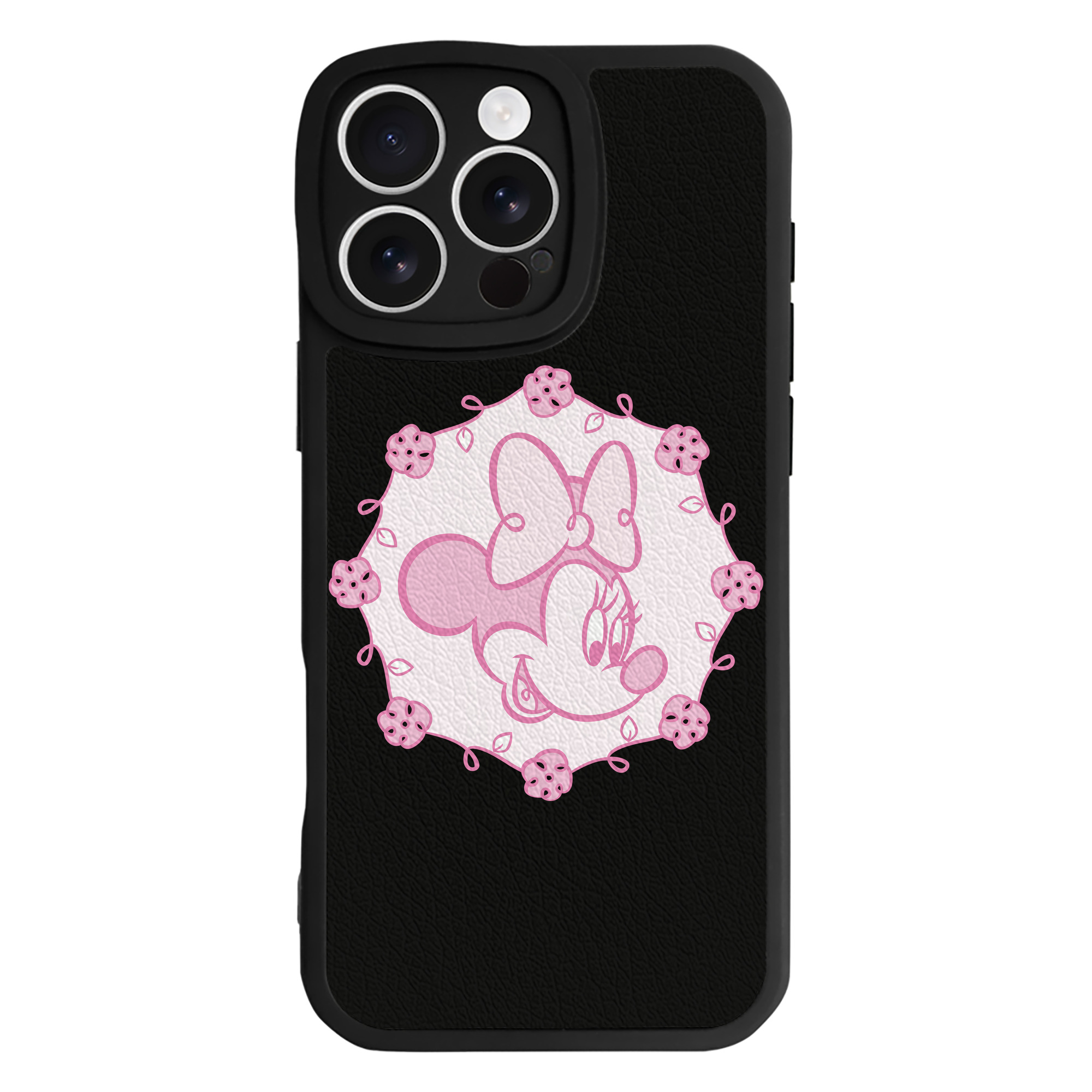 （画像用） ミッキーマウス Mickey Mouse 【iPhone 16シリーズ対応】シリコンスマホケース（レザー調） 材質：シリコン